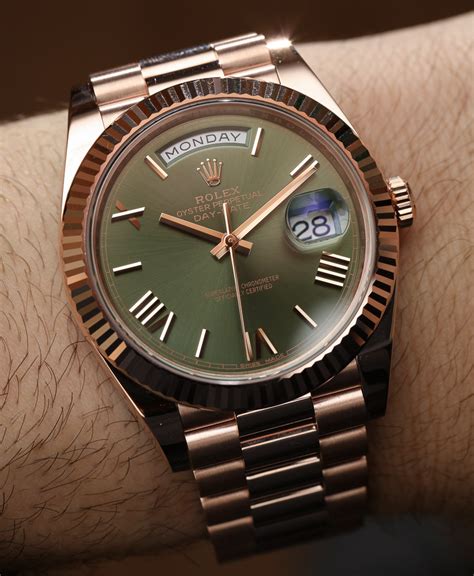 rolex day-date 40 olive green 60th anniversary 2020|rolex day date watch.